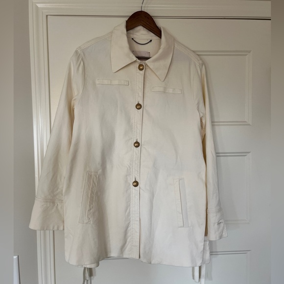 DOROTHEE SCHUMACHER
Urban Spirit Off White Linen & Cotton Jacket Overshirt - Picture 4 of 14